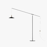 Cantilever Black Minimalist Plug-In Floor Lamp - Clowas
