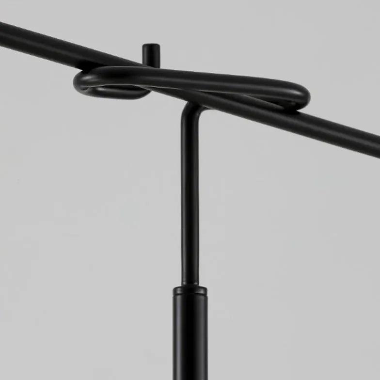 Cantilever Black Minimalist Plug-In Floor Lamp - Clowas