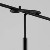 Cantilever Black Minimalist Plug-In Floor Lamp - Clowas
