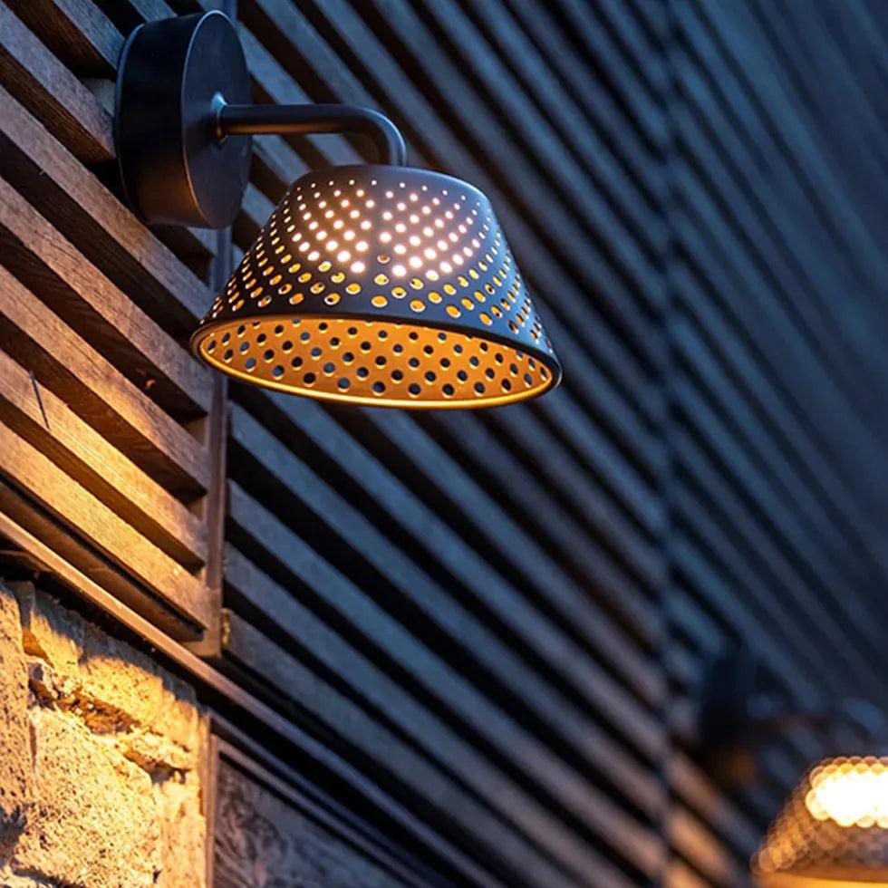 Perforated Shade Corner Outdoor Wall Lights - Clowas