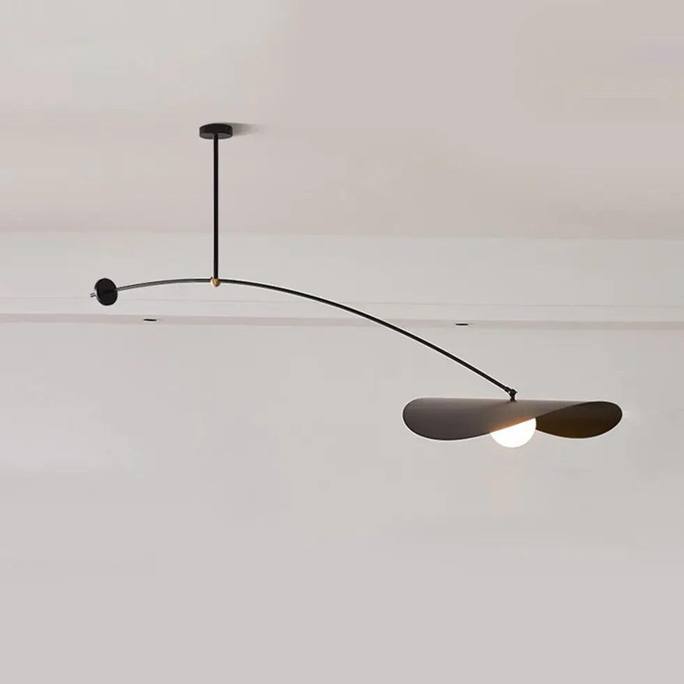 Long Arm Black Modern Living Room Pendant Light - Clowas