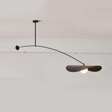 Long Arm Black Modern Living Room Pendant Light - Clowas
