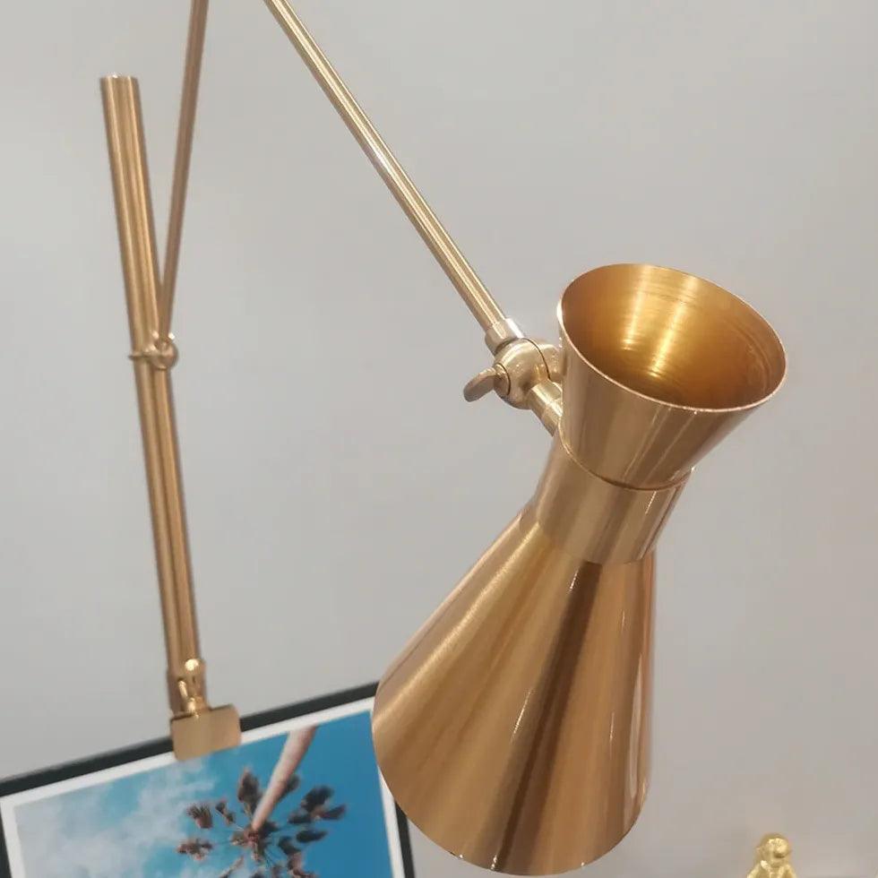 Adjustable Golden with Stand Floor Lamp - Clowas