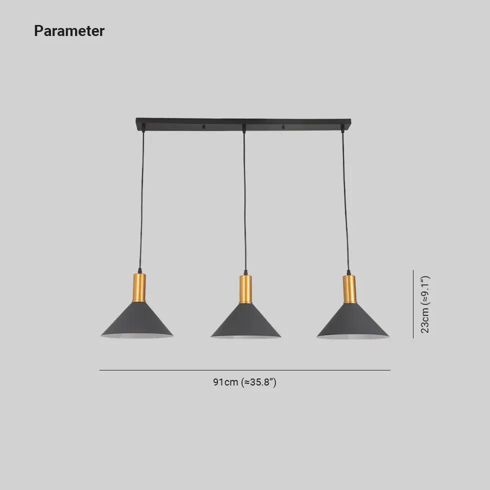 Three-light Cone Design Dining Room Pendant Light - Clowas