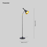 Black Cone Shade Adjustable Floor Lamp - Clowas