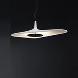 Long Frisbee Black Modern Pendant Light - Clowas