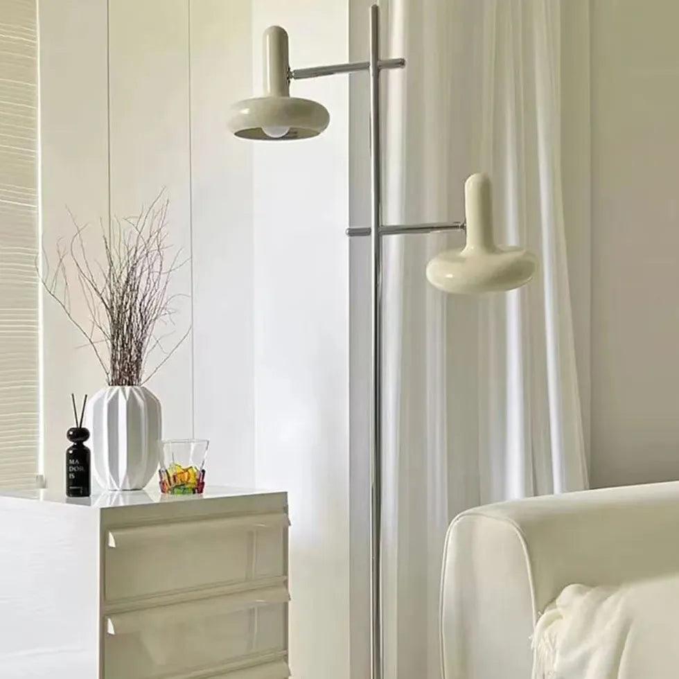 White Dual-Head Minimalist Floor Lamp - Clowas
