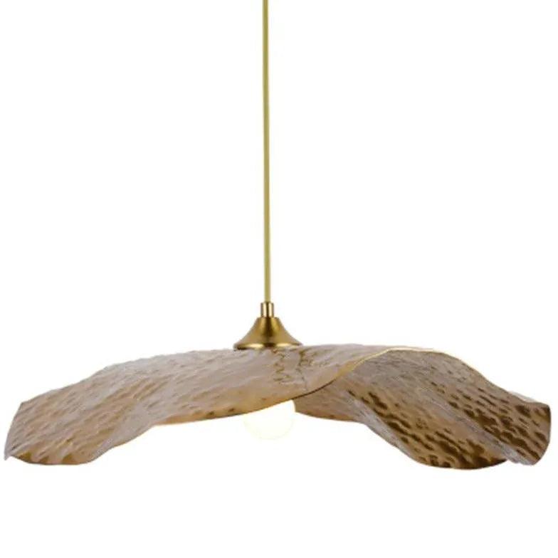 Gold Lotus Leaf-shaped Vintage Pendant Light - Clowas