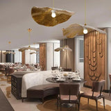 Gold Lotus Leaf-shaped Vintage Pendant Light - Clowas