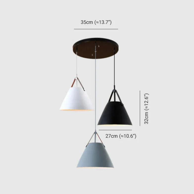 Three-Light Metal Modern Dining Room Pendant Light - Clowas