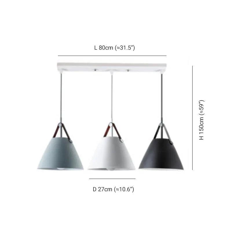 Three-Light Metal Modern Dining Room Pendant Light - Clowas