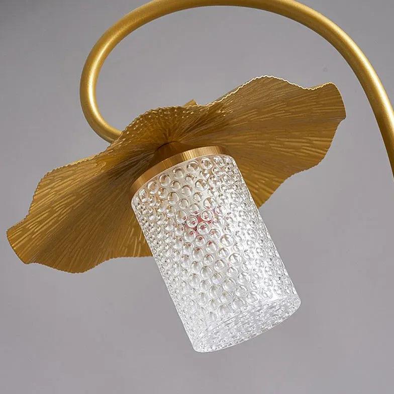 Curved Design with Attached Table Floor Lamp - Clowas