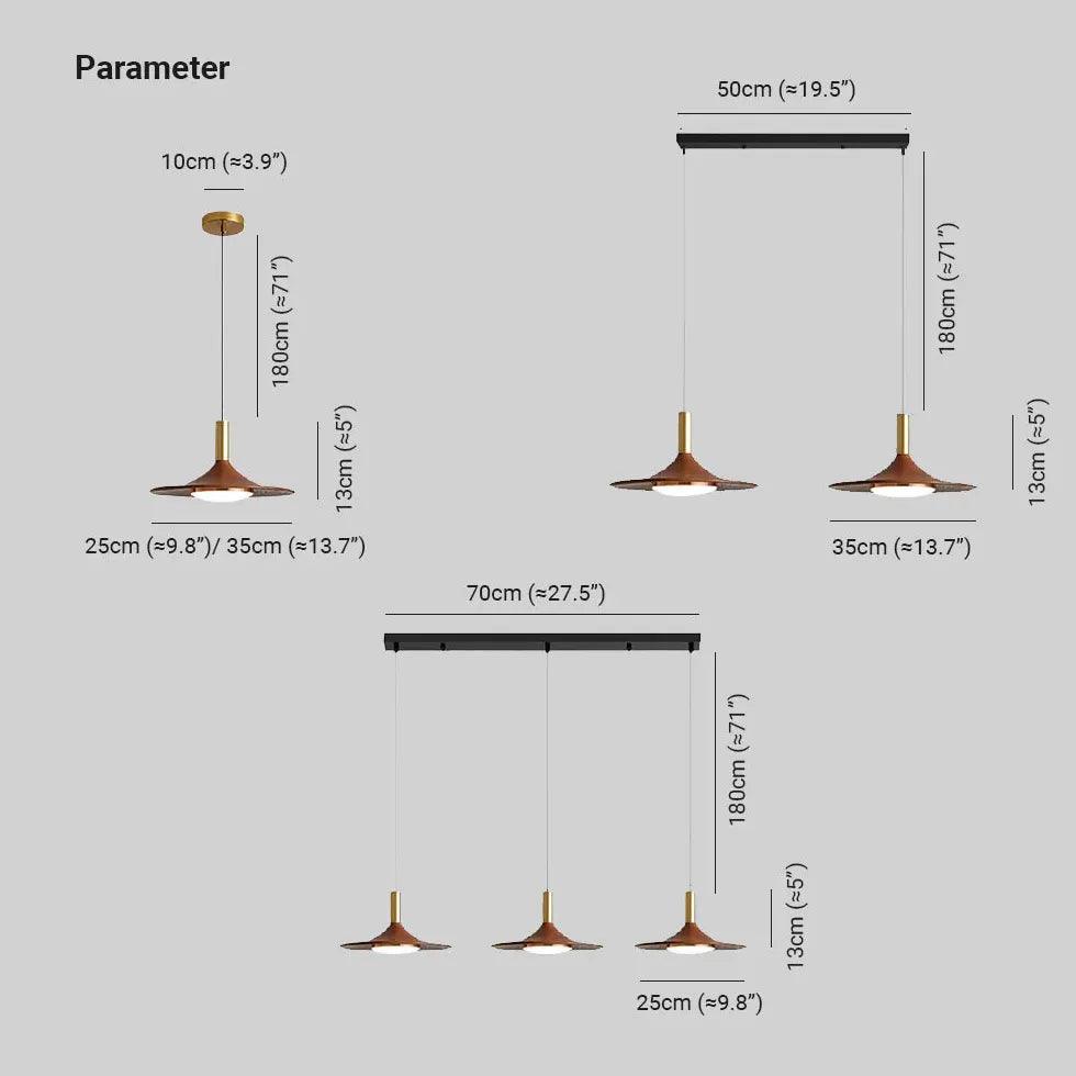 Wooden Lampshade Vintage LED Dining Pendant Light - Clowas