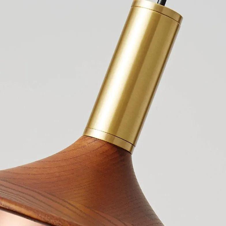 Wooden Lampshade Vintage LED Dining Pendant Light - Clowas