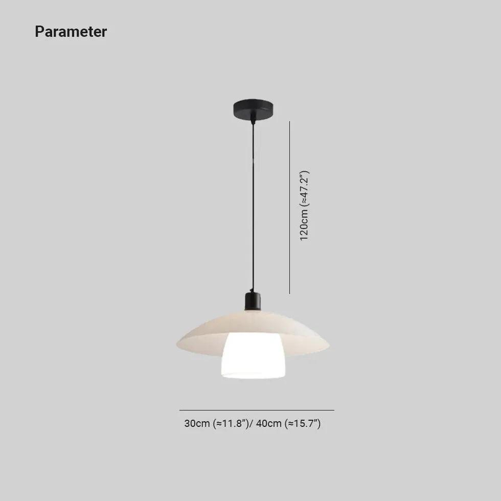 Double Layer White Shade Glass Pendant Light - Clowas