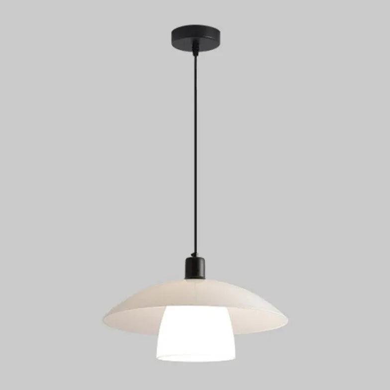 Double Layer White Shade Glass Pendant Light - Clowas