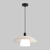 Double Layer White Shade Glass Pendant Light - Clowas