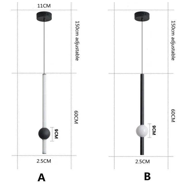 Rectangular Minimalist Modern Bedroom Pendant Light - Clowas