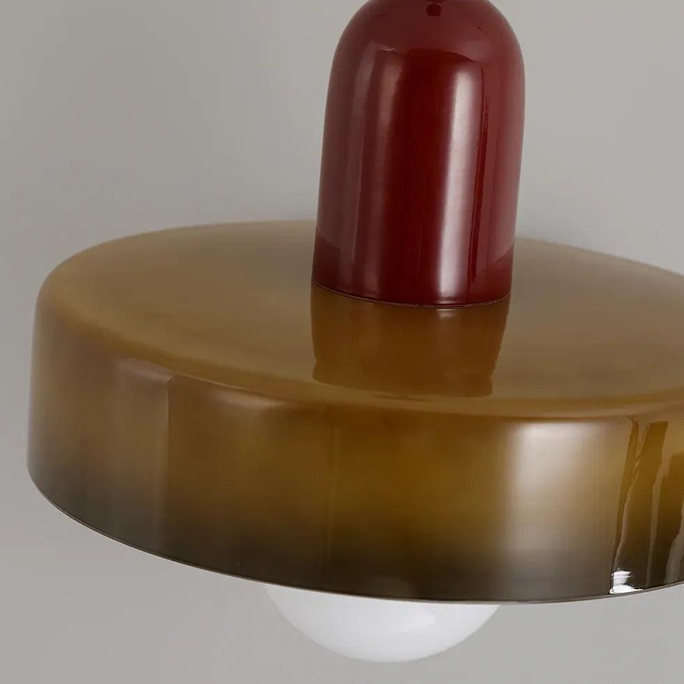 Cartoon Mushroom Modern Glass Pendant Light - Clowas