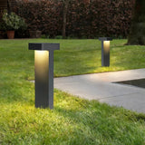 Minimalist Outdoor Bollard Lighting Solar Metal for Garden