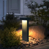 Minimalist Outdoor Bollard Lighting Solar Metal for Garden