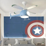 Airplane Ceiling Fan with Light Dimmable for Children