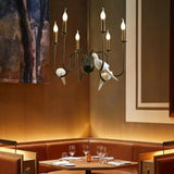 Ceramic Bird Black Vintage Chandelier - Clowas