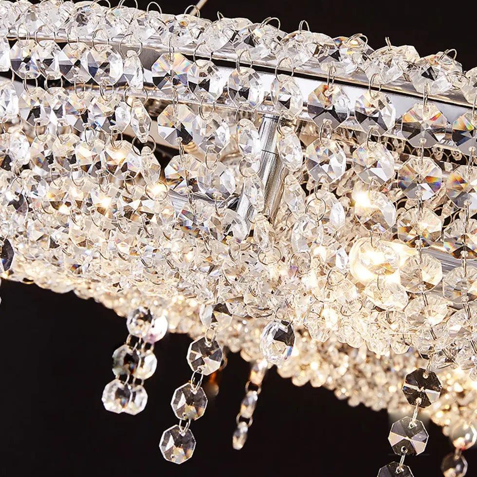 Circular Crystal Living Room Pendant Light - Clowas