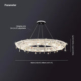 Circular Crystal Living Room Pendant Light - Clowas