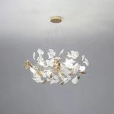 Circular Leaves Modern Gold Pendant Light - Clowas