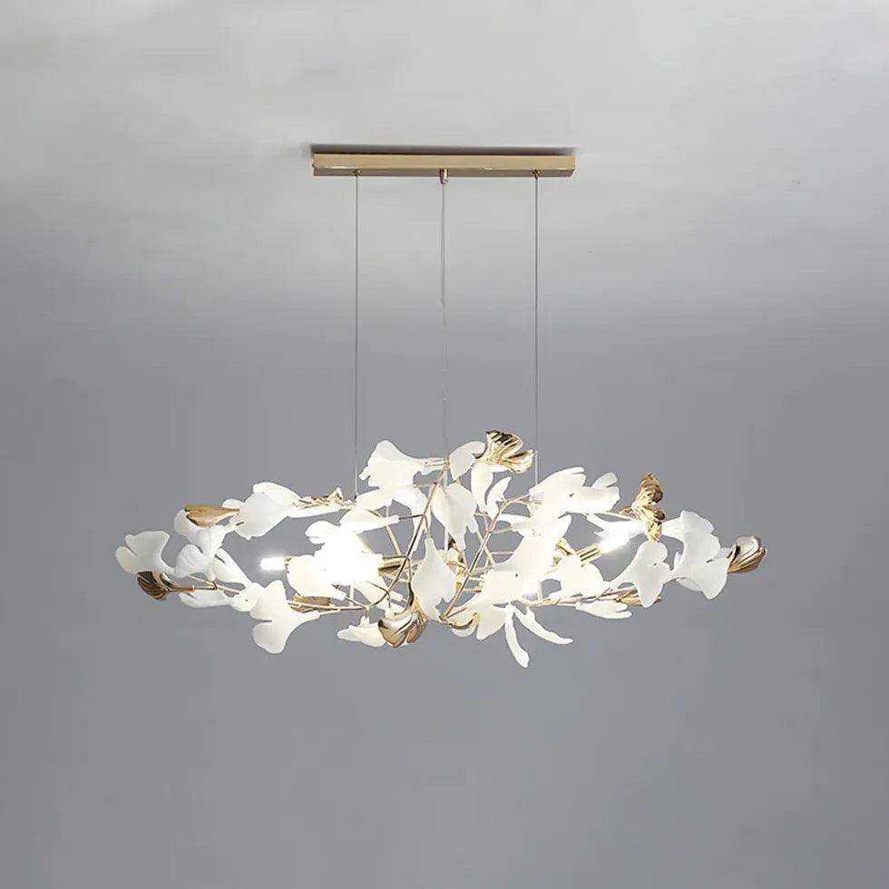 Circular Leaves Modern Gold Pendant Light - Clowas