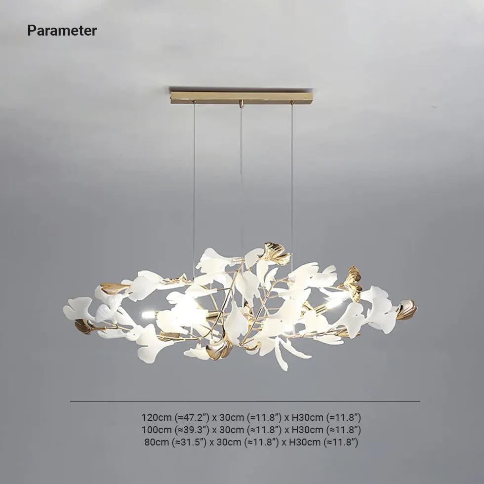 Circular Leaves Modern Gold Pendant Light - Clowas