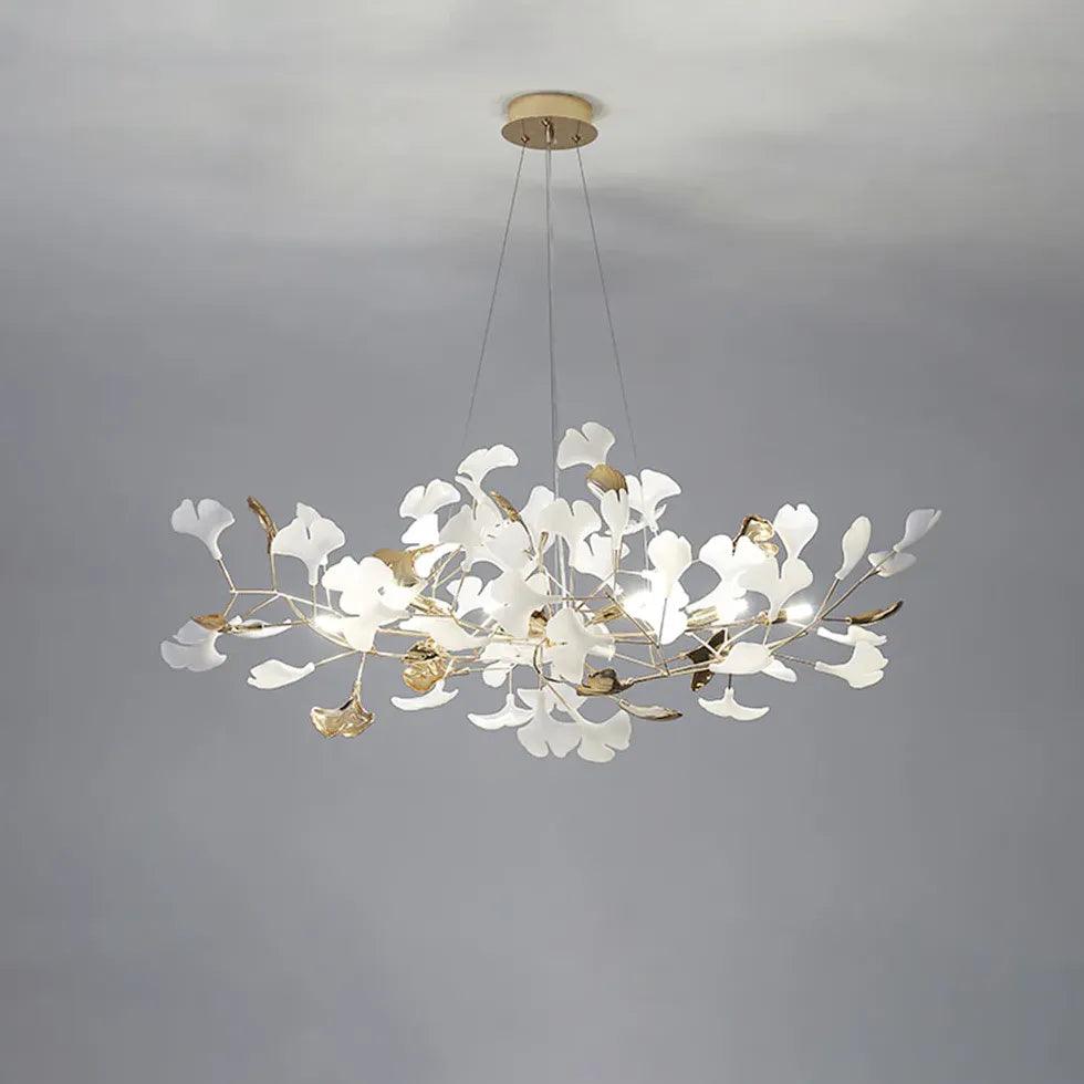 Circular Leaves Modern Gold Pendant Light - Clowas