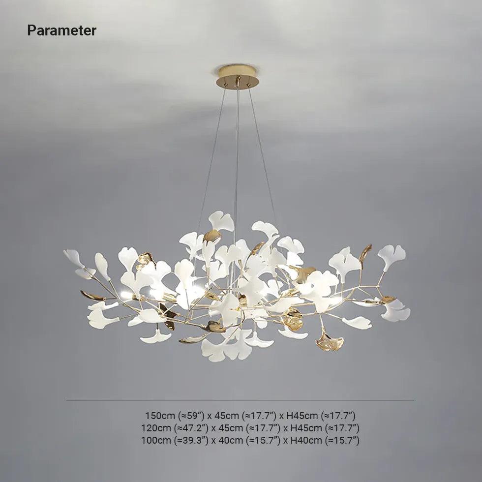 Circular Leaves Modern Gold Pendant Light - Clowas