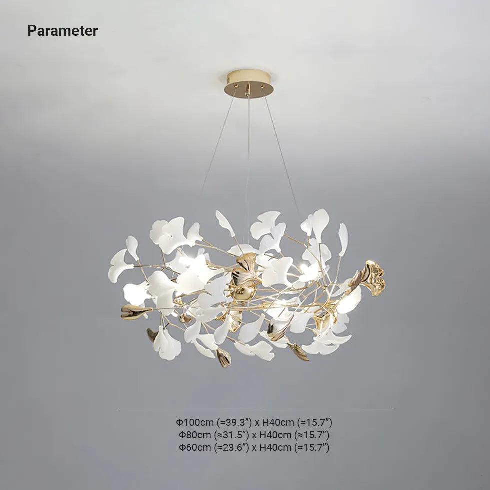 Circular Leaves Modern Gold Pendant Light - Clowas