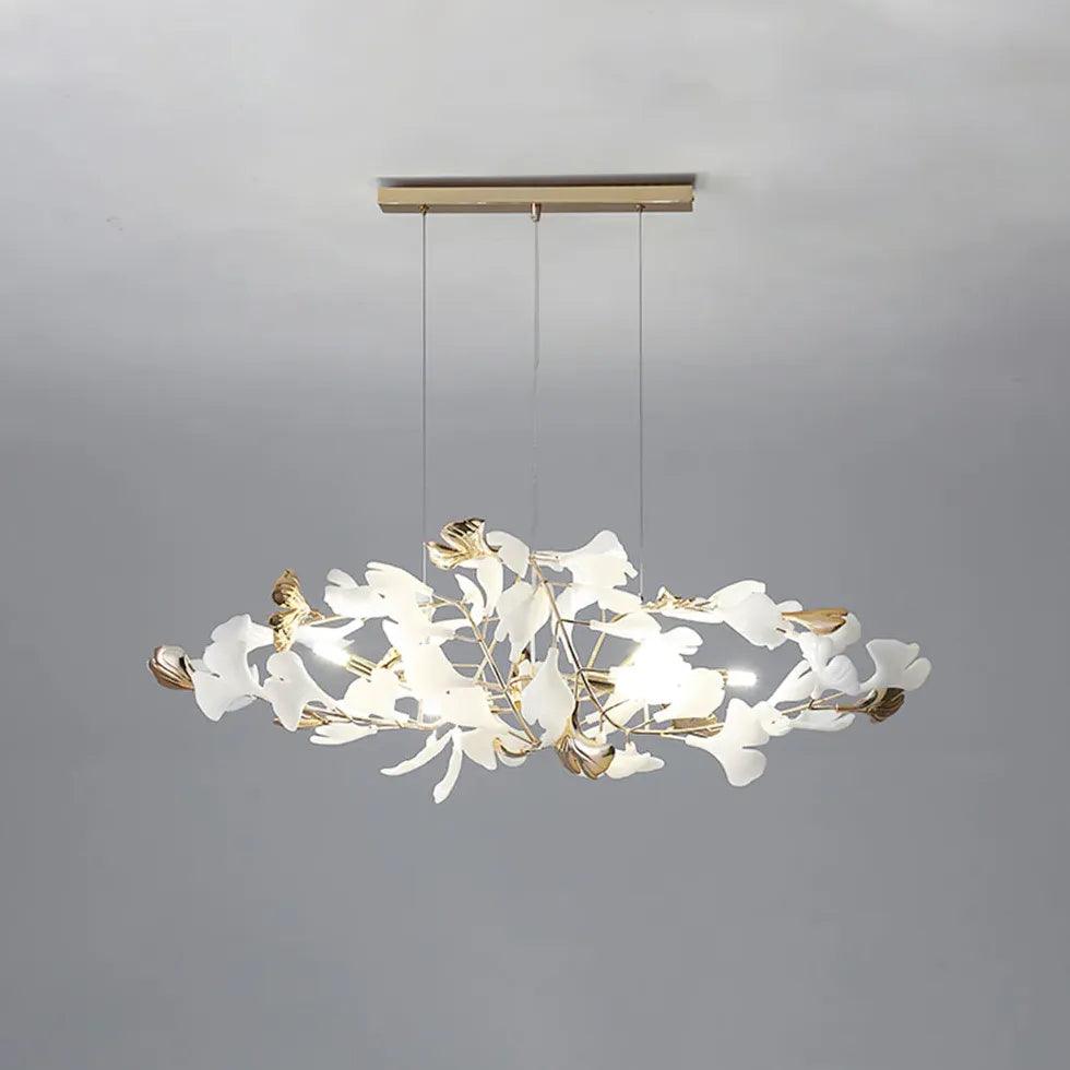 Circular Leaves Modern Gold Pendant Light - Clowas