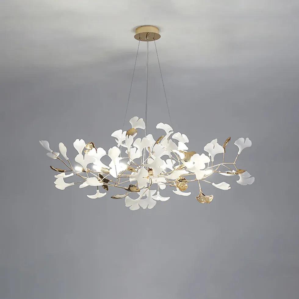 Circular Leaves Modern Gold Pendant Light - Clowas