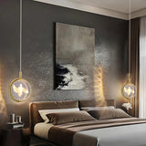 Circular Mirror Art Bedroom Gold Pendant Light - Clowas