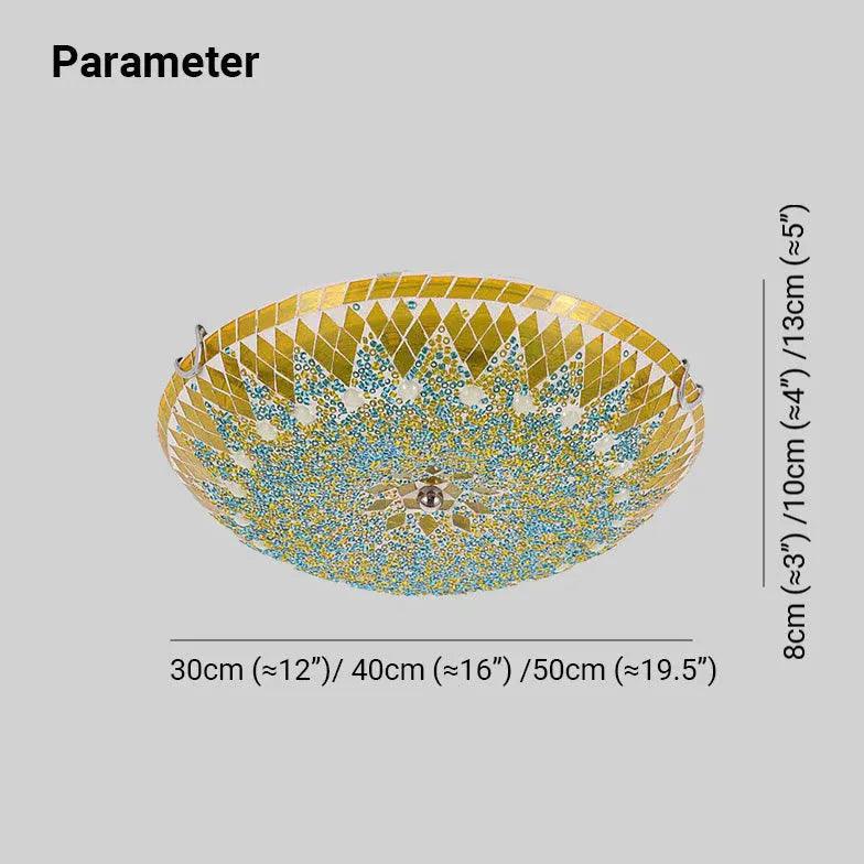 Circular Stitching Glass Modern Flush Ceiling Lights - Clowas