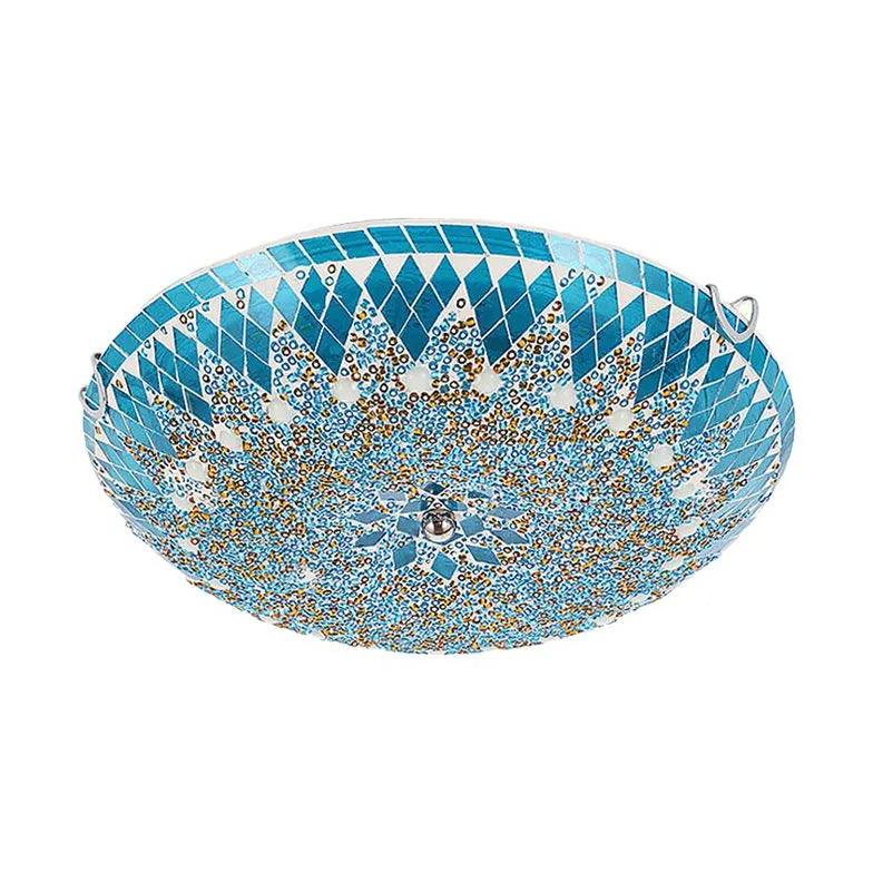 Circular Stitching Glass Modern Flush Ceiling Lights - Clowas