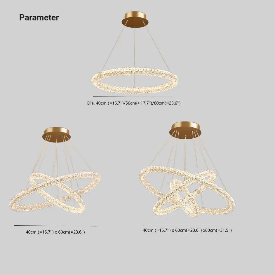 Circular Weaving Crystal Modern Pendant Light - Clowas