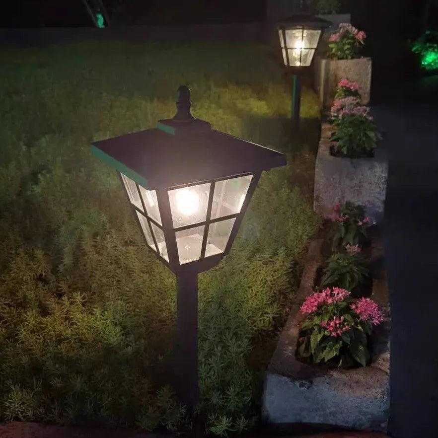 Classic Lantern Black Bollard Lights - Clowas