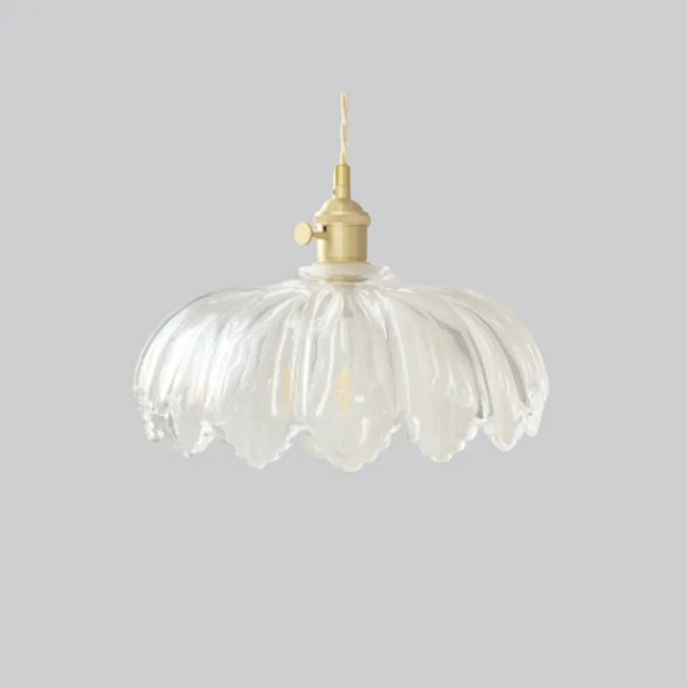 Clear Disc Glass Gold Vintage Pendant Light - Clowas