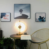 Nordic Clock Design Black LED Table Lamp