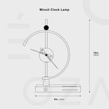 Nordic Clock Design Black LED Table Lamp