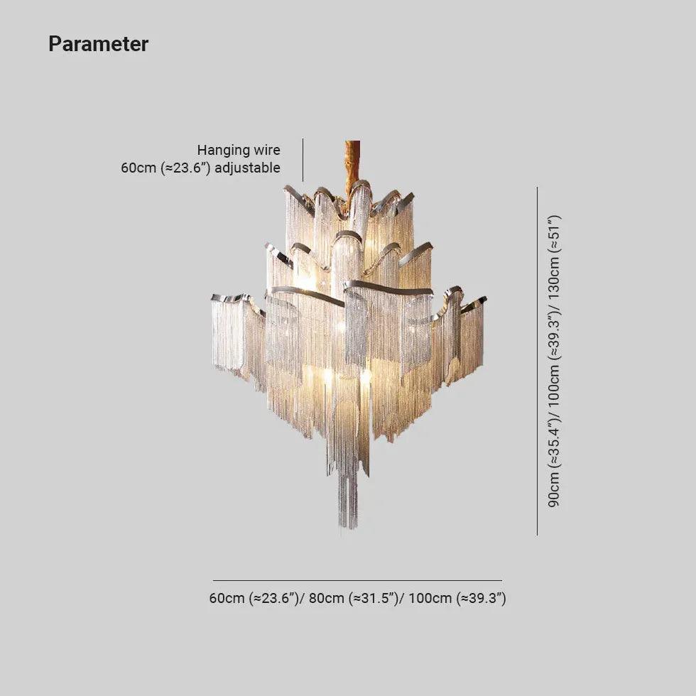 Silver Tassel Style Modern Luxury Pendant Light - Clowas