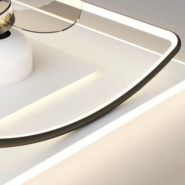 Color-Block Double Layer Ceiling Fan with Light - Clowas