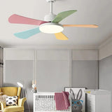 Colored Fan Blades Ceiling Fan with Light - Clowas