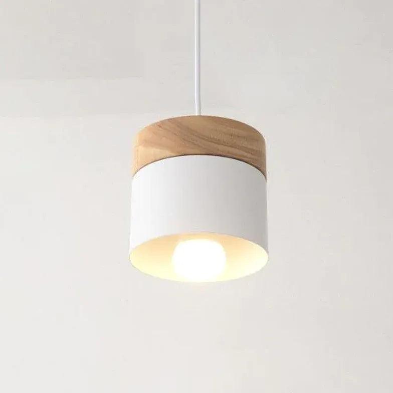 Colorful Cylinders Modern Wooden Pendant Light - Clowas