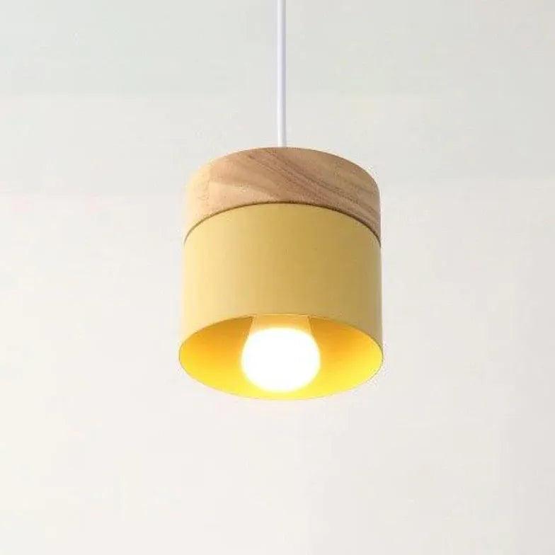Colorful Cylinders Modern Wooden Pendant Light - Clowas